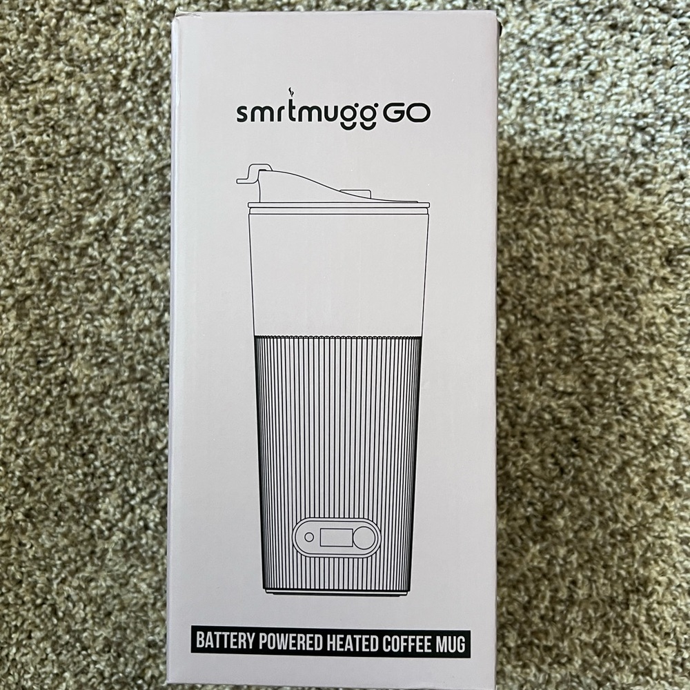 BRAND NEW smrtmugg GO Battery Powered Heated Coffee Mug - Lilac